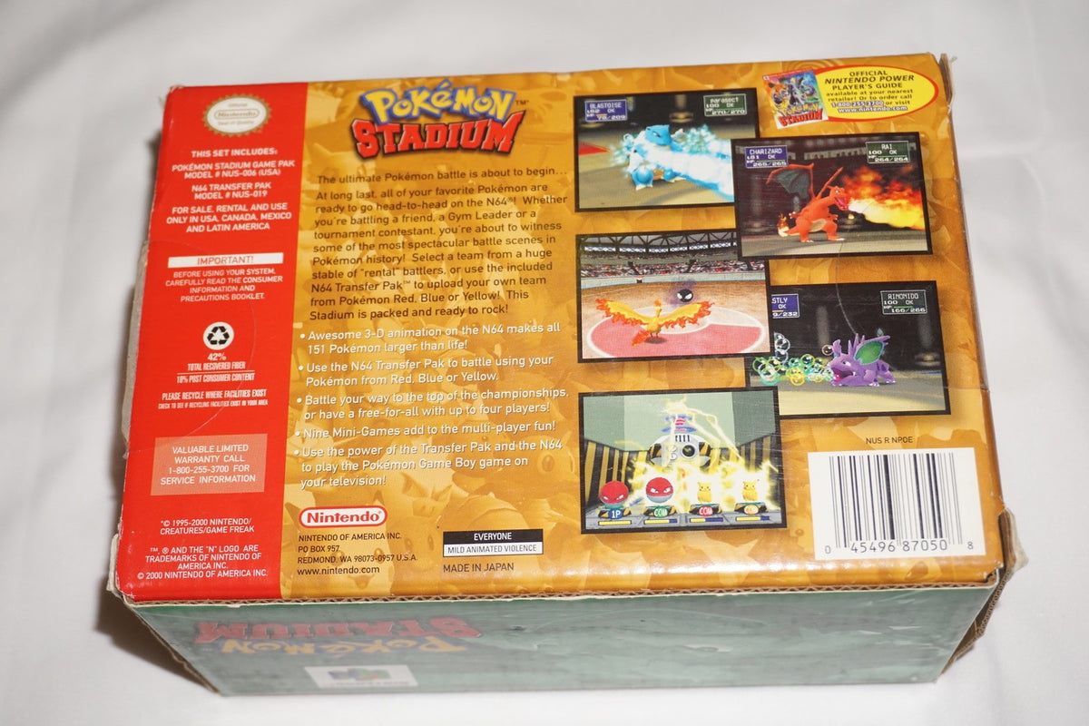 Pokemon Stadium 1 (Nintendo 64 N64) Complete in Box CIB Blockbuster