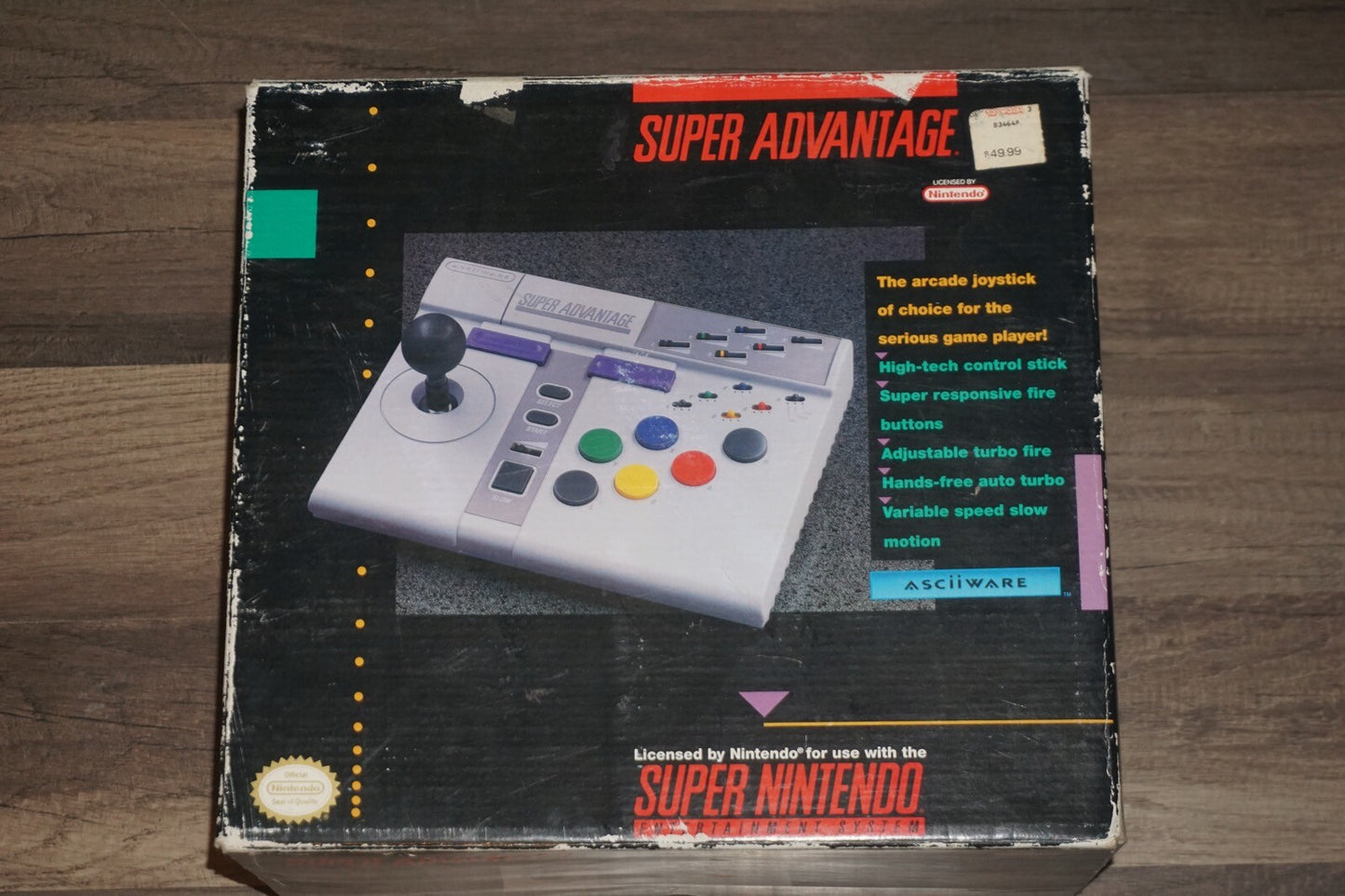Super Advantage Arcade Stick Controller (Super Nintendo SNES) Complete CIB