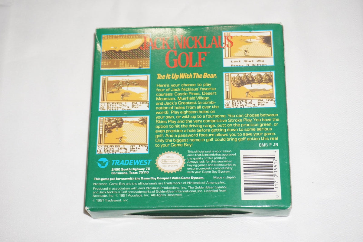 Jack Nicklaus Golf (Nintendo Game Boy Gameboy) Complete in Box CIB