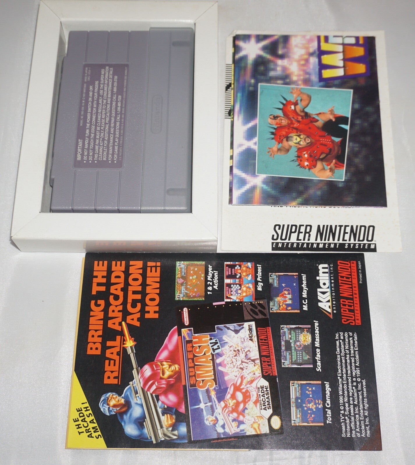 WWF Super Wrestlemania MIJ (Super Nintendo SNES) Complete in Box CIB NEAR MINT