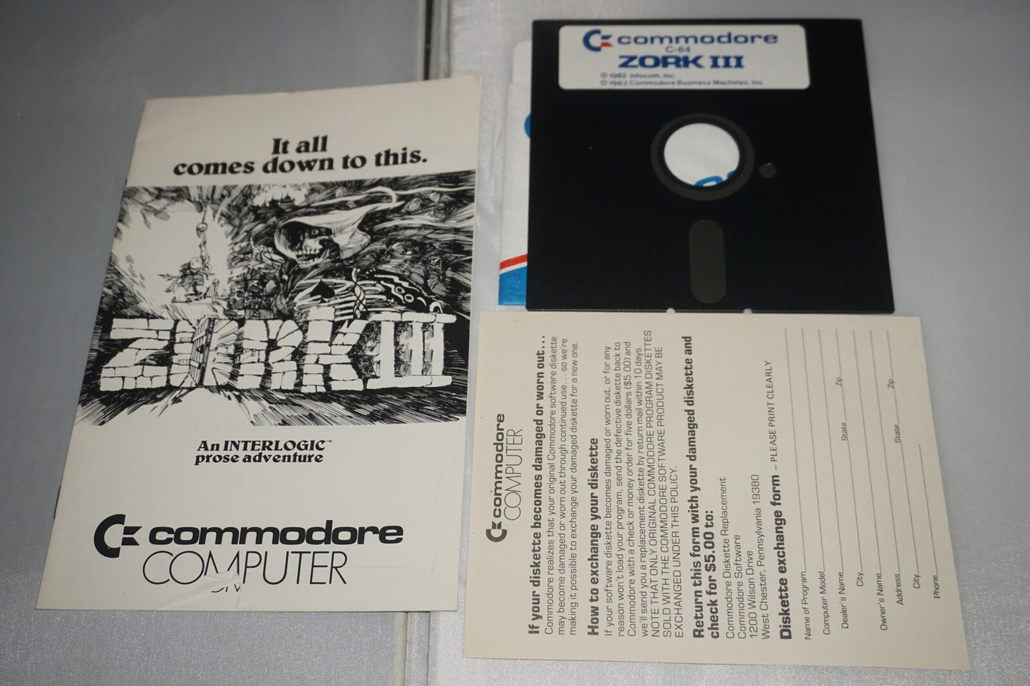 Zork III 3 (Commodore 64/128) Complete in Box CIB