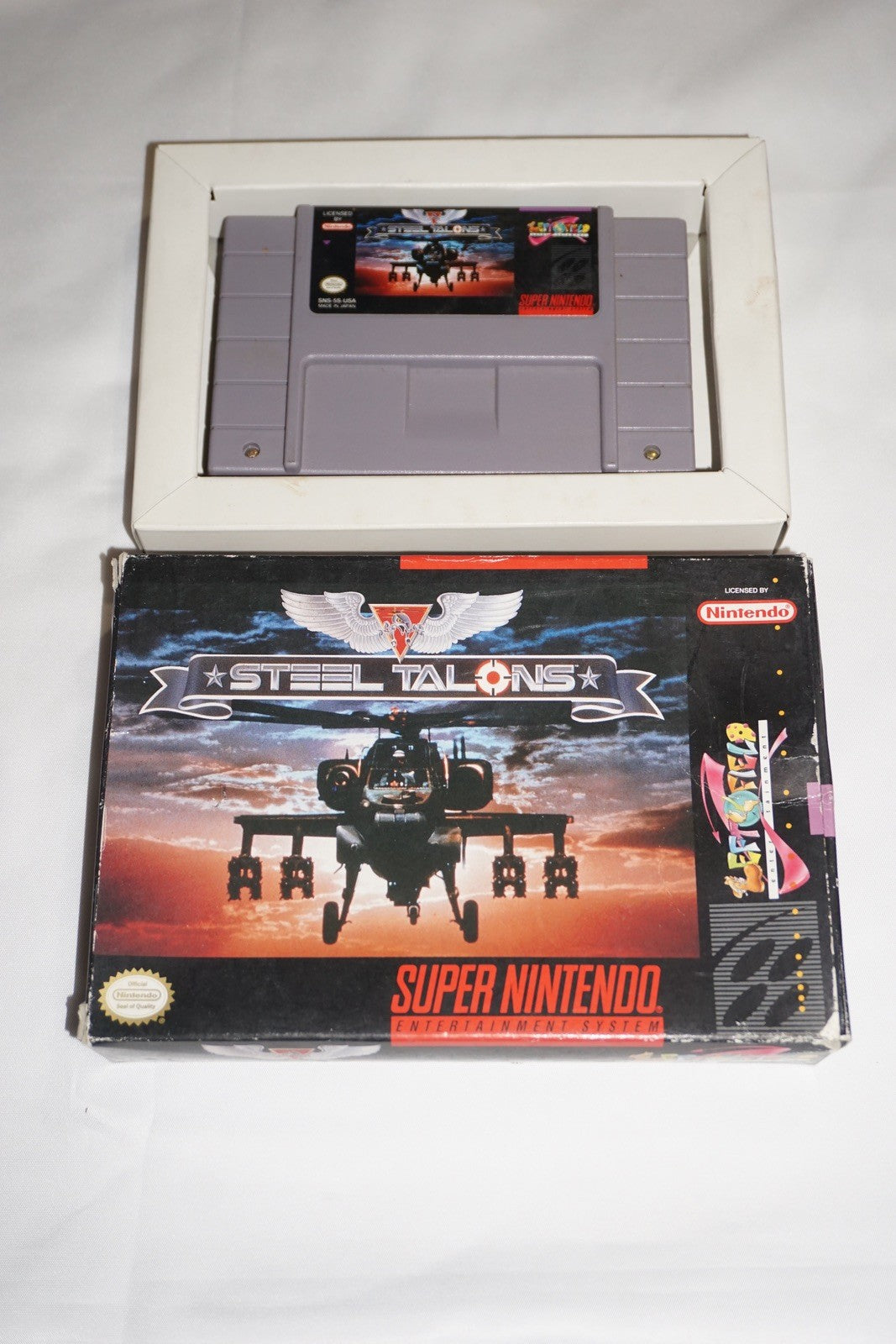 Steel Talons (Super Nintendo SNES) with Box No Manual