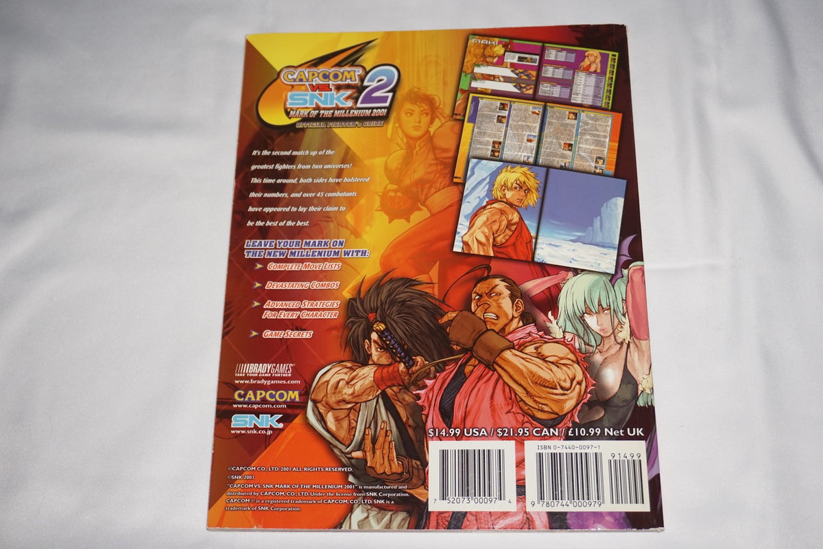 Capcom vs Snk 2 Brady Official Strategy Guide Playstation 2 ps2