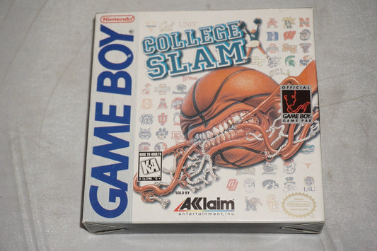 College Slam (Nintendo Gameboy Game Boy GB) Complete CIB Authentic