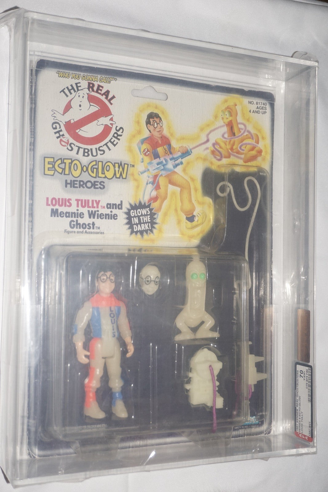 Real Ghostbusters Ecto Glow Heroes Louis Tully Meanie Wienie Ghost AFA 70 NEW