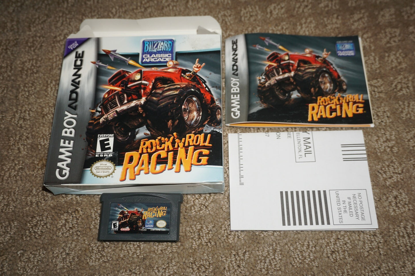 Rock N Roll Racing (Nintendo Gameboy Advance GBA) Complete In Box w/ Reg CIB