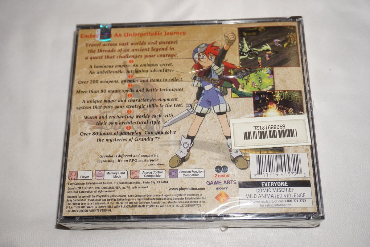 Grandia (Sony Playstation 1 ps1) NEW Sealed