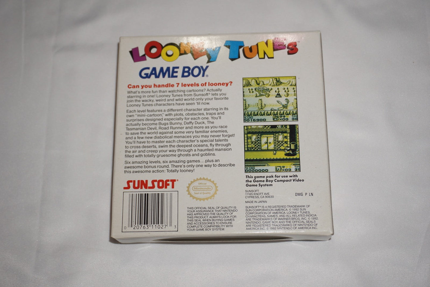Looney Tunes (Nintendo Game Boy Gameboy) Complete in Box w/ Reg CIB
