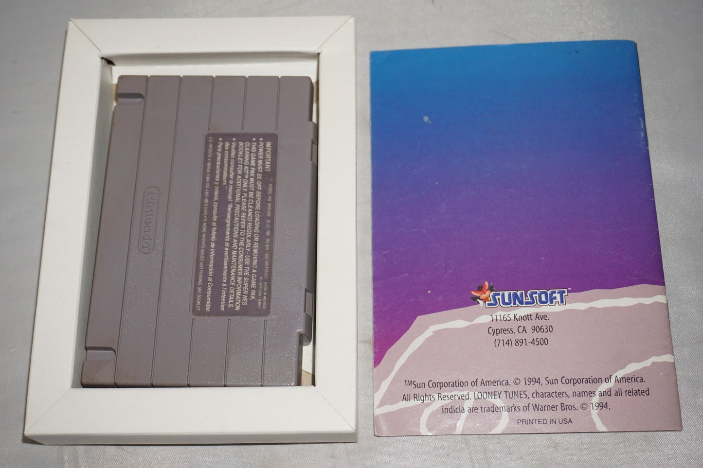 Looney Tunes B-Ball (Super Nintendo SNES) Complete in Box CIB