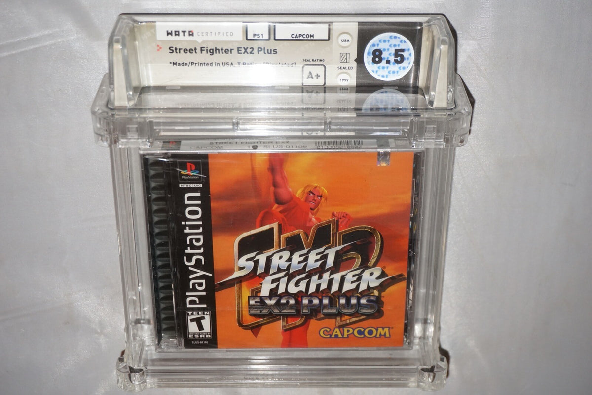Street Fighter EX2 Plus EX 2 (Sony Playstation 1 ps1) WATA 8.5 A+ NEW Sealed