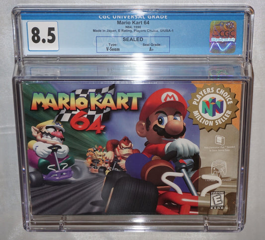Mario Kart PC (Nintendo 64 N64) CGC 8.5 A+ NEW Sealed