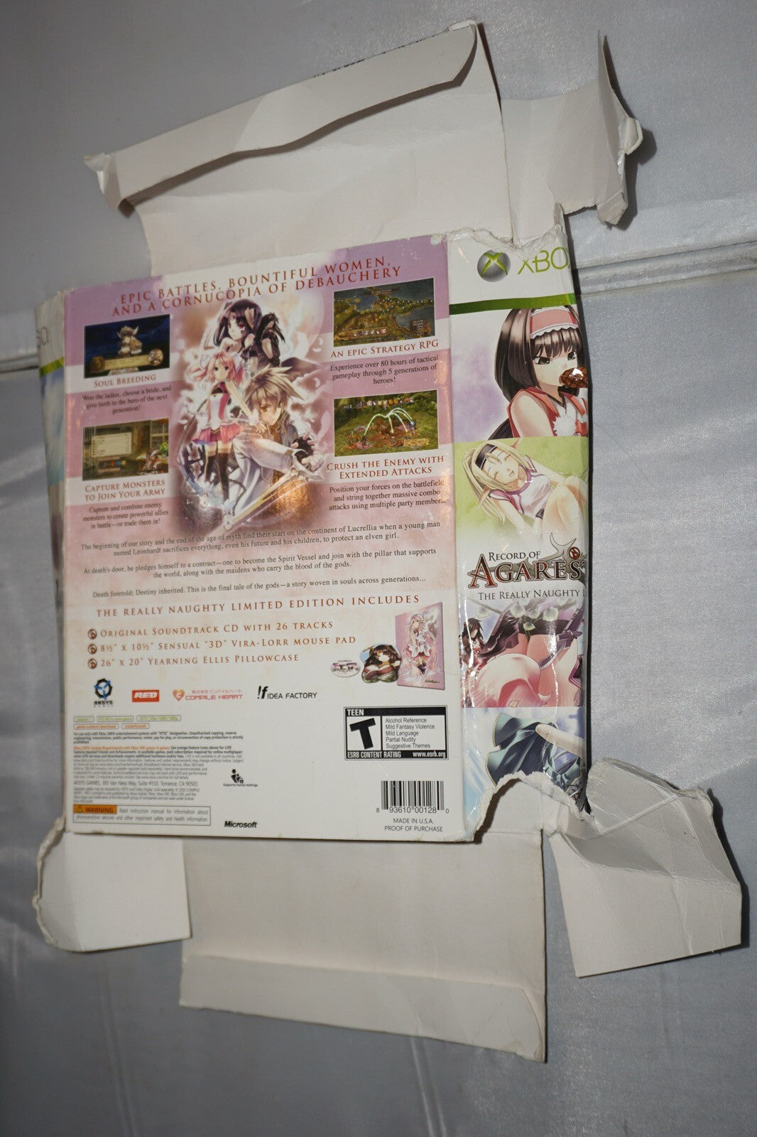 Record of Agarest War Really Naughty Limited (Microsoft Xbox 360) NEW Sealed