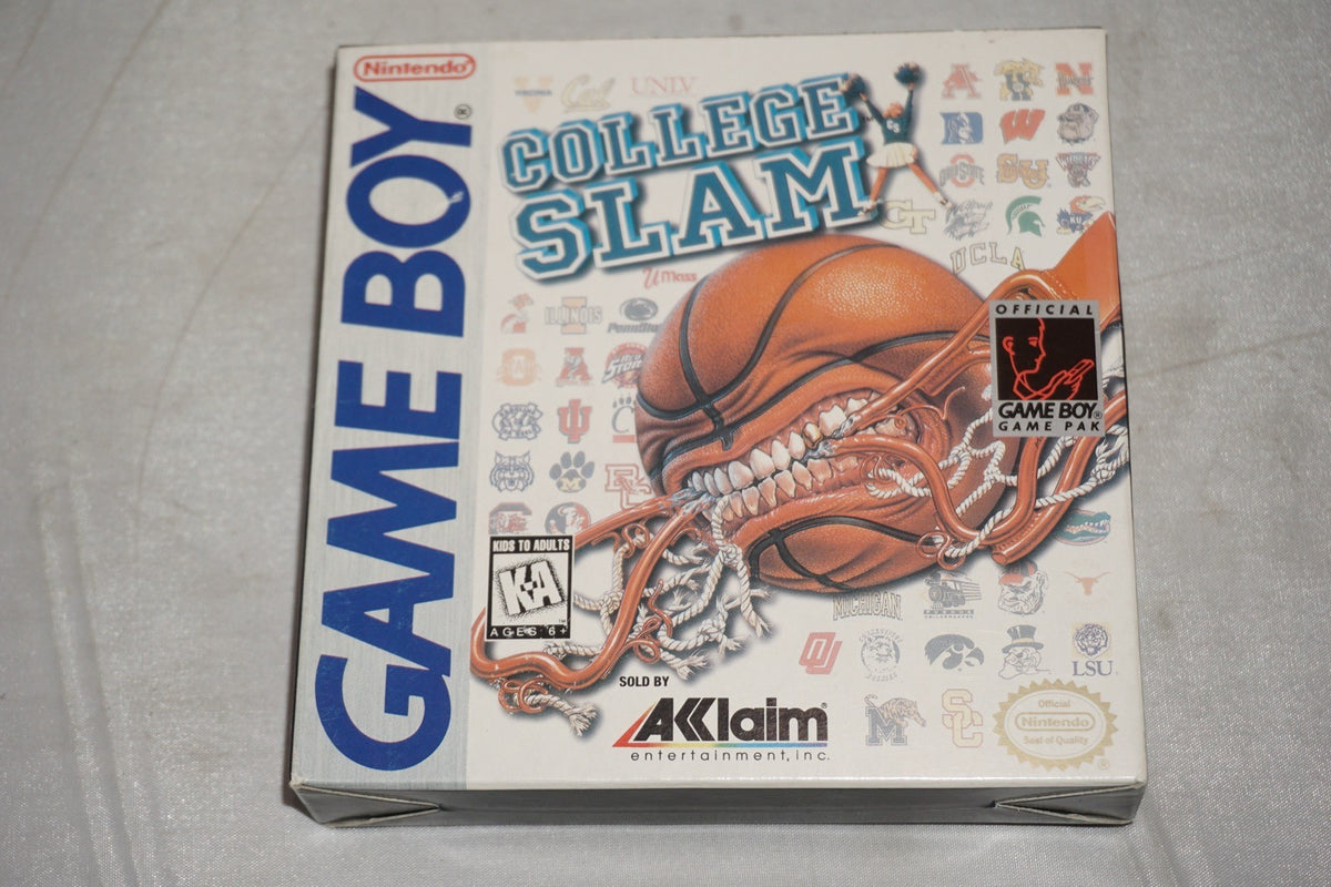 College Slam (Nintendo Gameboy Game Boy GB) Complete CIB Authentic