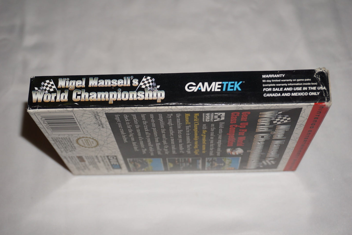 Nigel Mansell’s World Championship Racing (Nintendo NES) Complete Reg Poster CIB