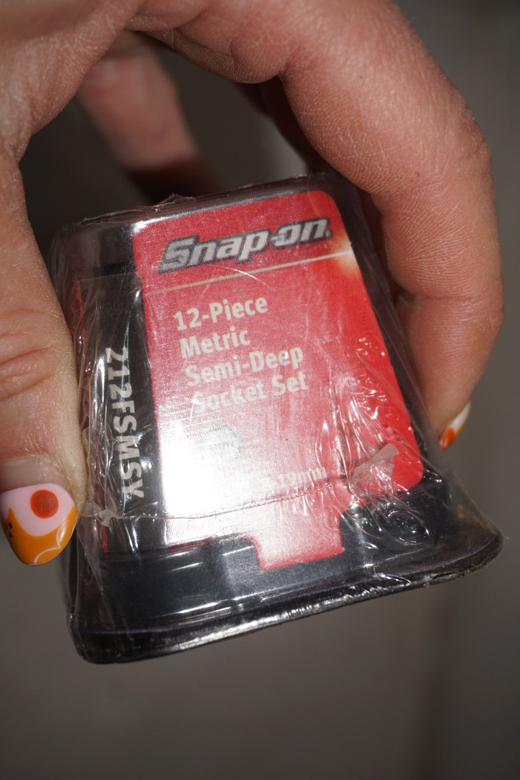 Snap On 12 pc 3/8" Semi Deep Metric Impact Socket Set 1/4" 212imfmsy NEW Sealed