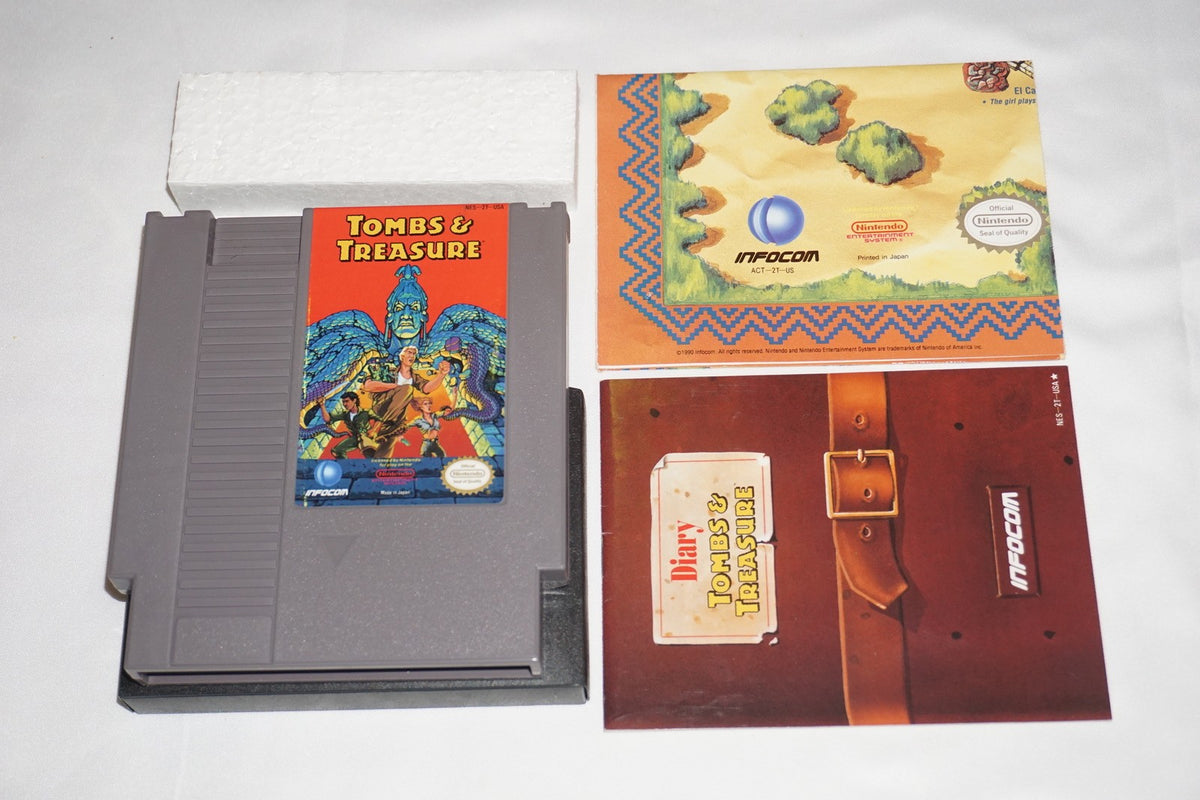 Tombs & Treasure (Nintendo NES) Complete in Box w/ Map CIB