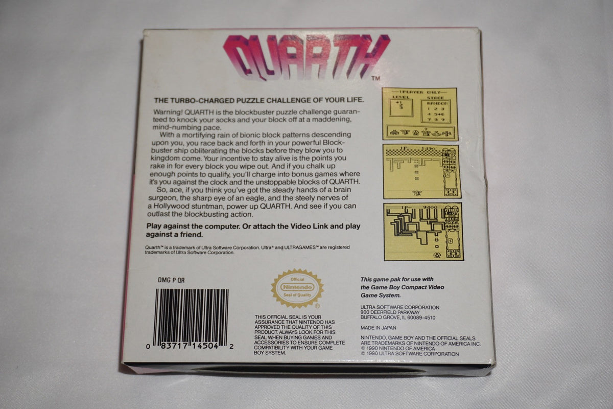 Quarth (Nintendo Game Boy Gameboy) Complete in Box CIB