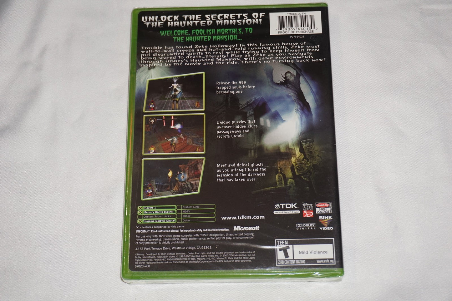 Haunted Mansion (Microsoft Xbox) NEW Sealed