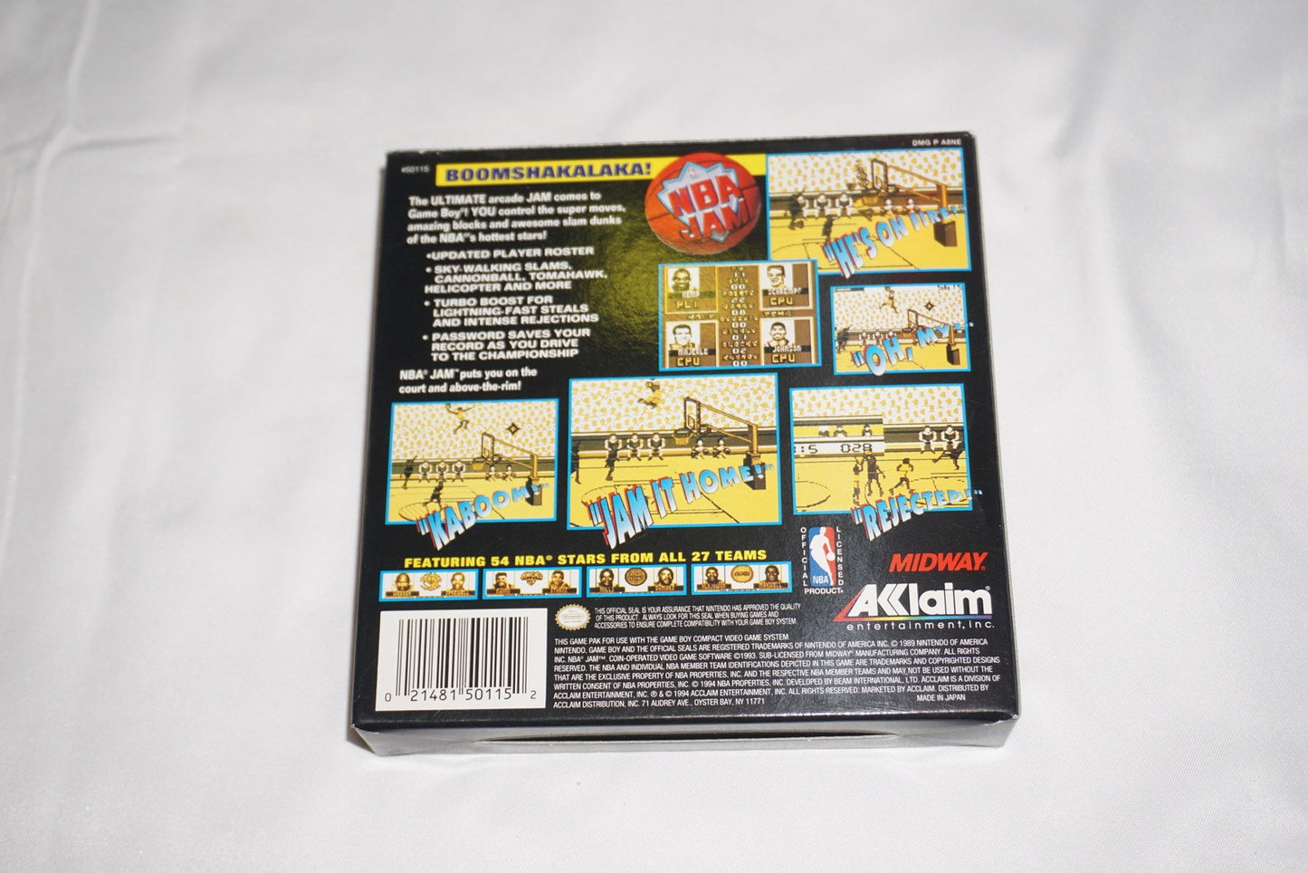 NBA Jam (Nintendo Game Boy Gameboy) Complete in Box w/ Reg CIB