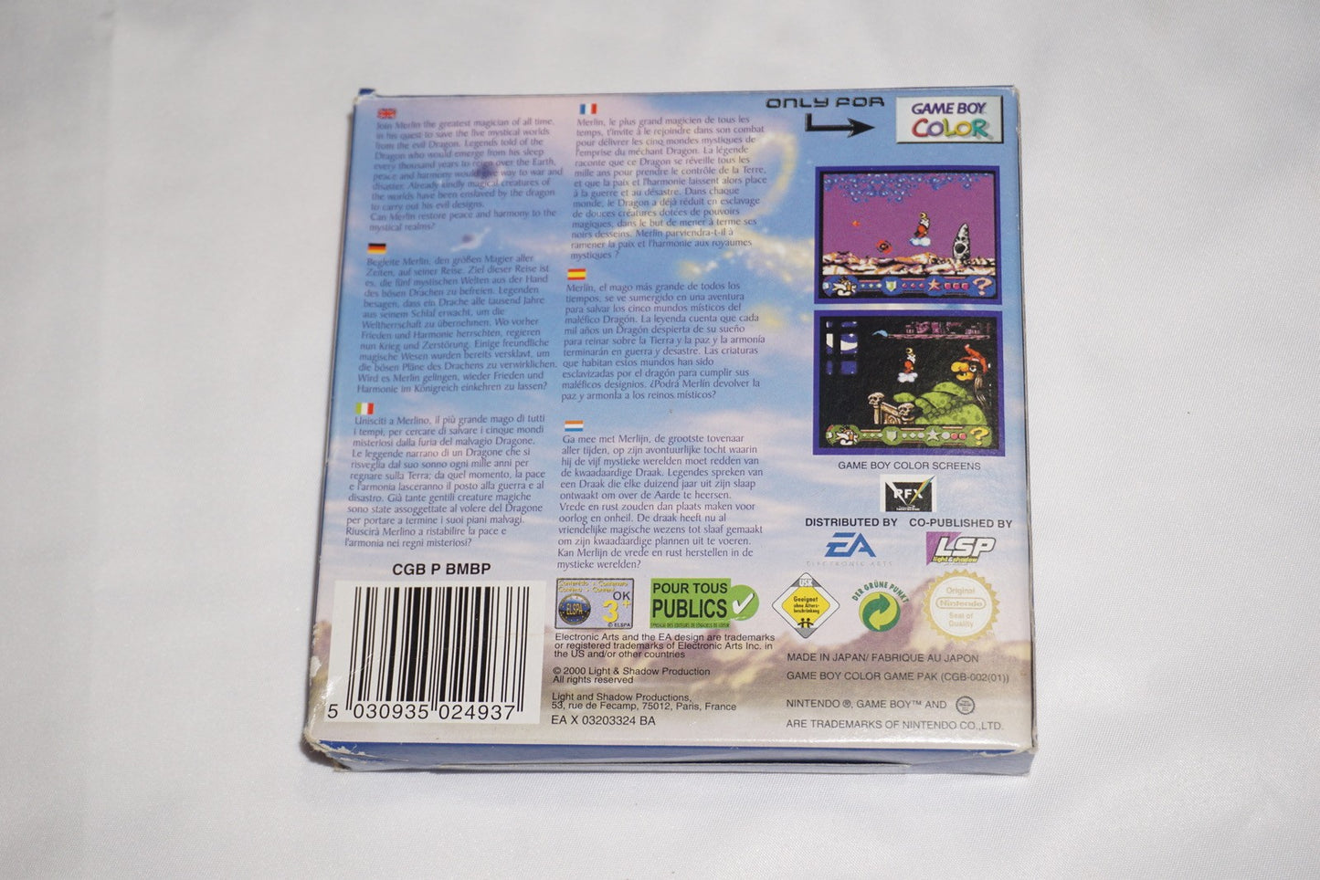 Merlin (Gameboy Color Game Boy GBC) Complete CIB PAL Import