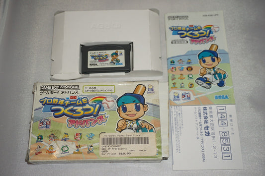Pro Yakyuu Team O Tsukurou! (Nintendo Game Boy Advance GBA) Complete JAPAN