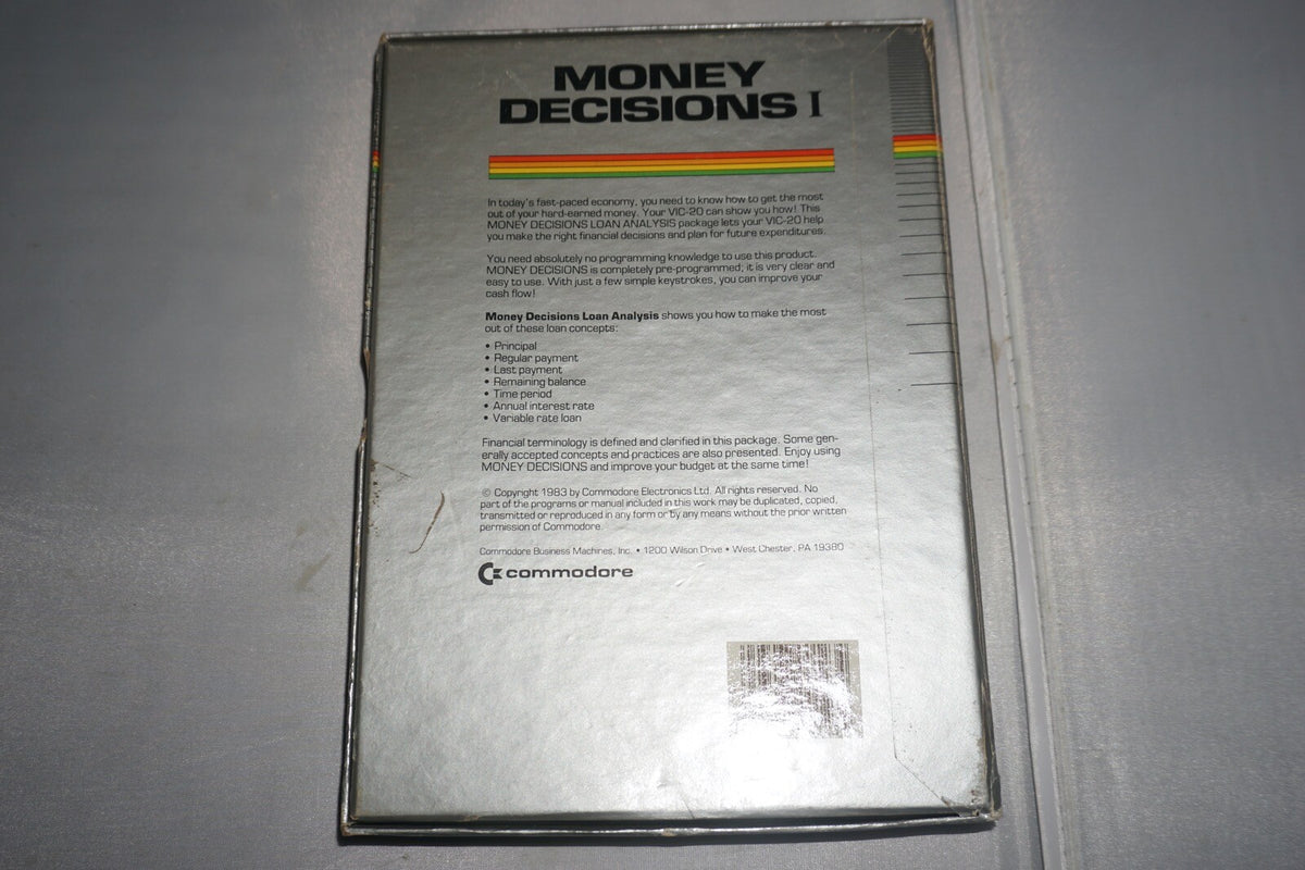 Money Decisions I (Commodore 64) Complete in Box CIB