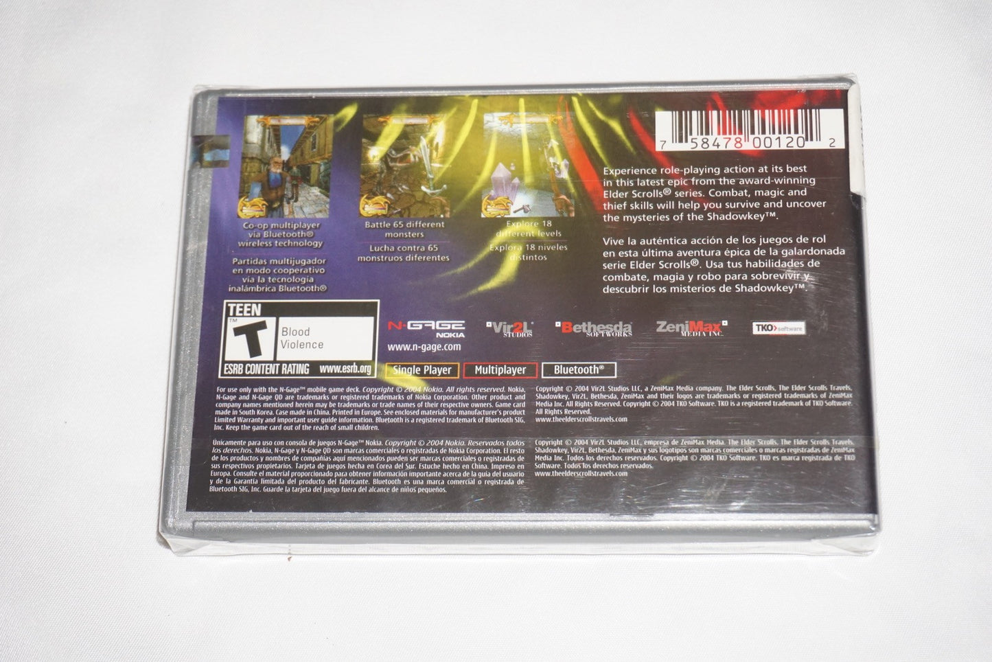 Elder Scrolls Travels Shadowkey (Nokia N Gage) NEW Sealed