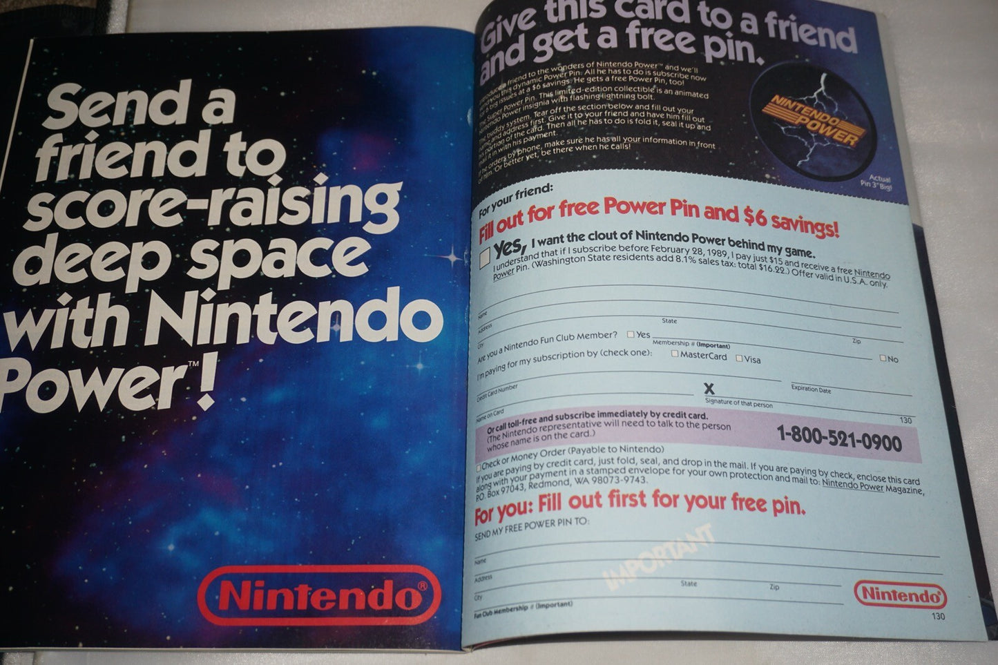 January/February 1989 Zelda II Nintendo Power Magazine #1 Poster
