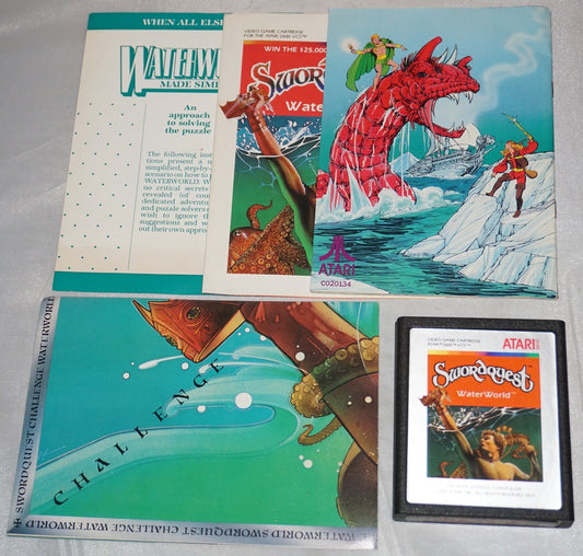 Swordquest: WaterWorld (Atari 2600) Cart Manual Inserts