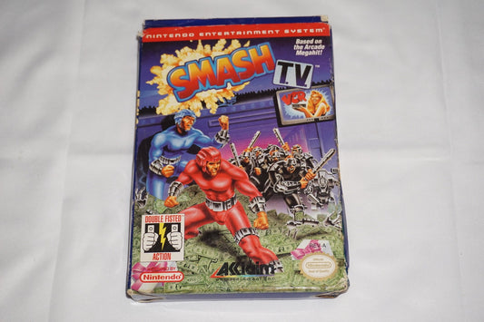 Smash Tv T.V (Nintendo NES) Complete in Box w/ Reg Poster CIB