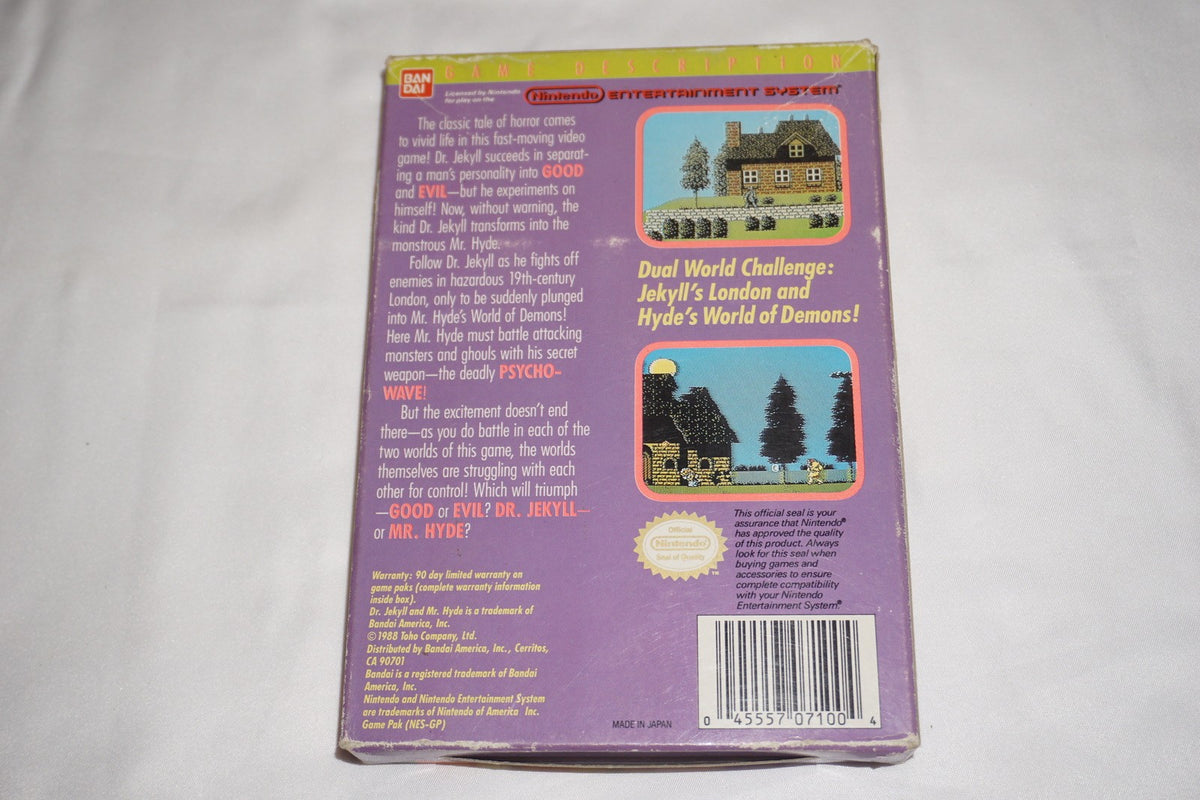 Dr. Jekyll and Mr. Hyde (Nintendo NES) Complete in Box CIB