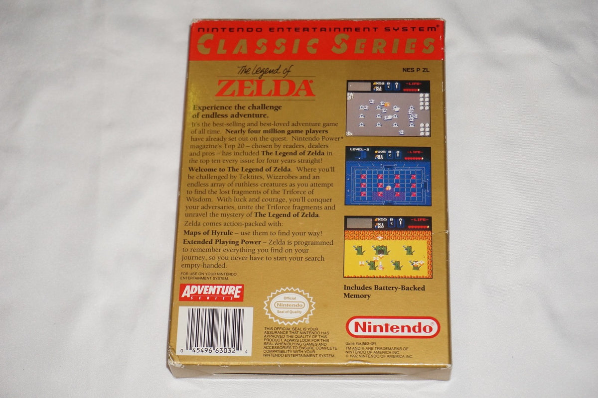 Legend of Zelda Classic Series (Nintendo NES) Complete in Box w/ Tips CIB