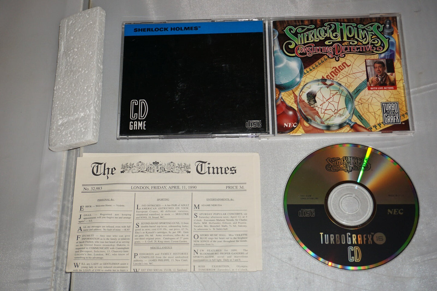 Sherlock Holmes: Consulting Detective (Turbo Grafx CD) Complete in Box CIB