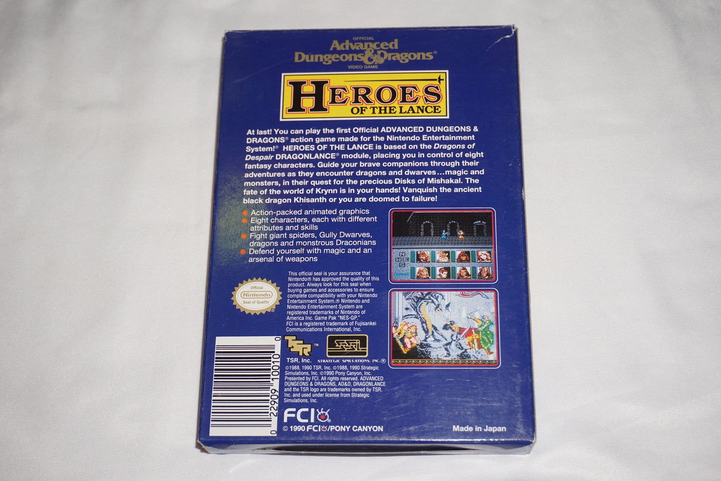 Advanced Dungeons & Dragons: Heroes of Lance (Nintendo NES) Complete in Box CIB