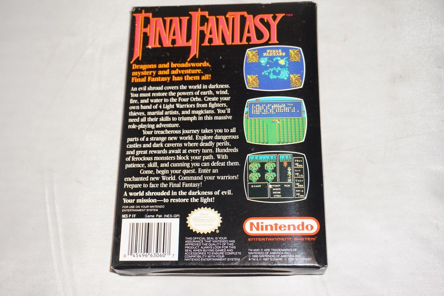 Final Fantasy (Nintendo NES) Complete in Box w/ Maps CIB