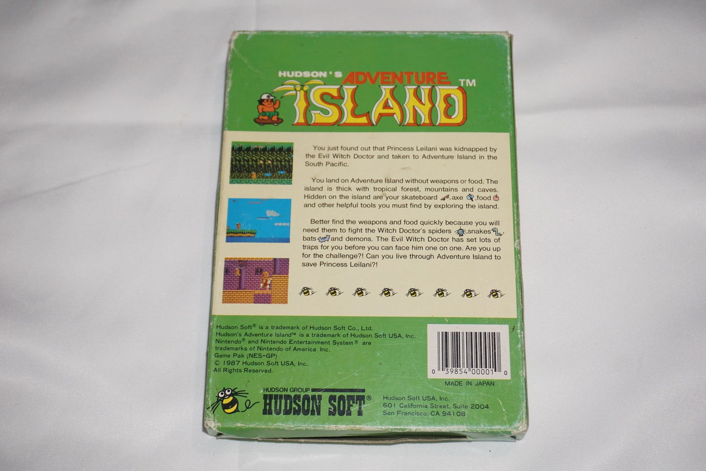 Adventure Island 1 (Nintendo NES) Complete in Box CIB