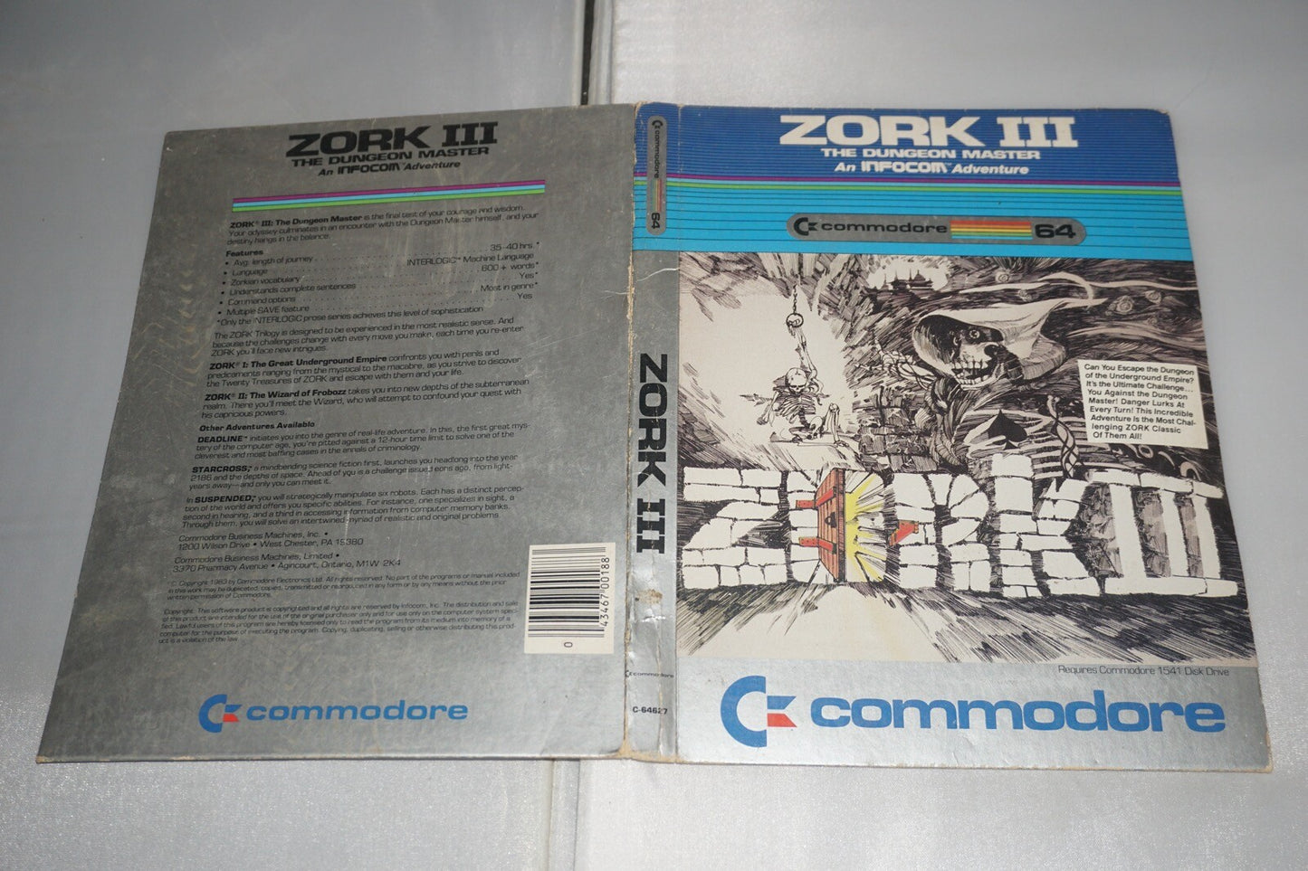 Zork III 3 (Commodore 64/128) Complete in Box CIB