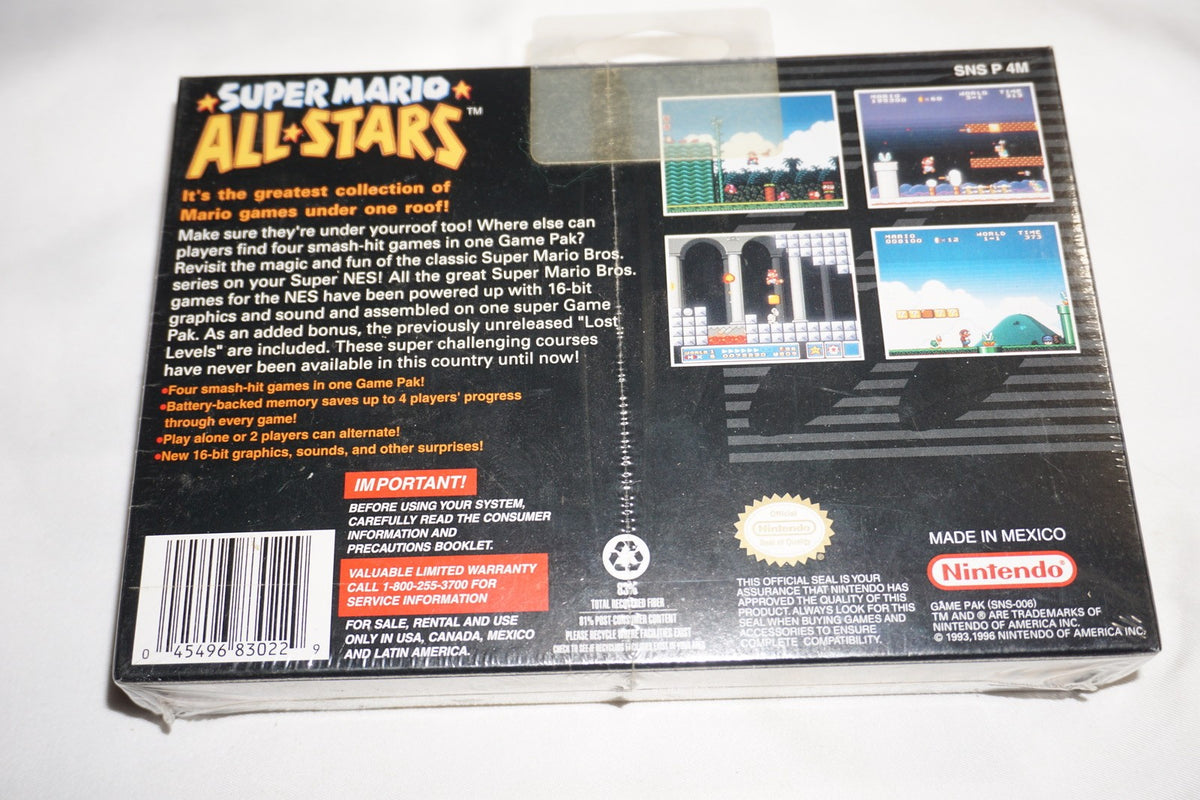Super Mario All Stars PC (Super Nintendo SNES) NEW Sealed
