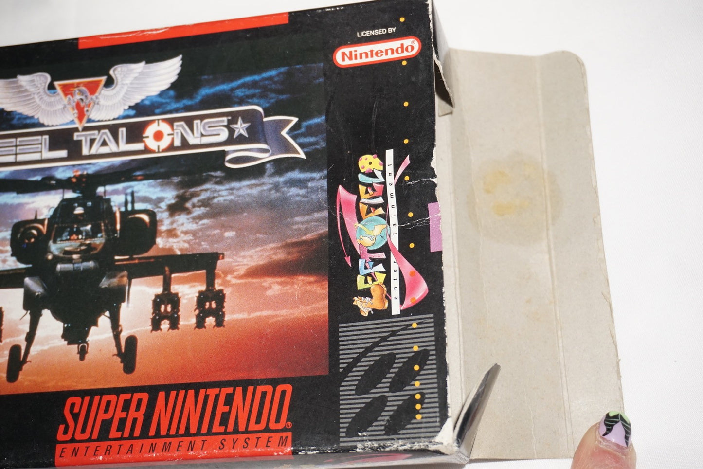 Steel Talons (Super Nintendo SNES) with Box No Manual