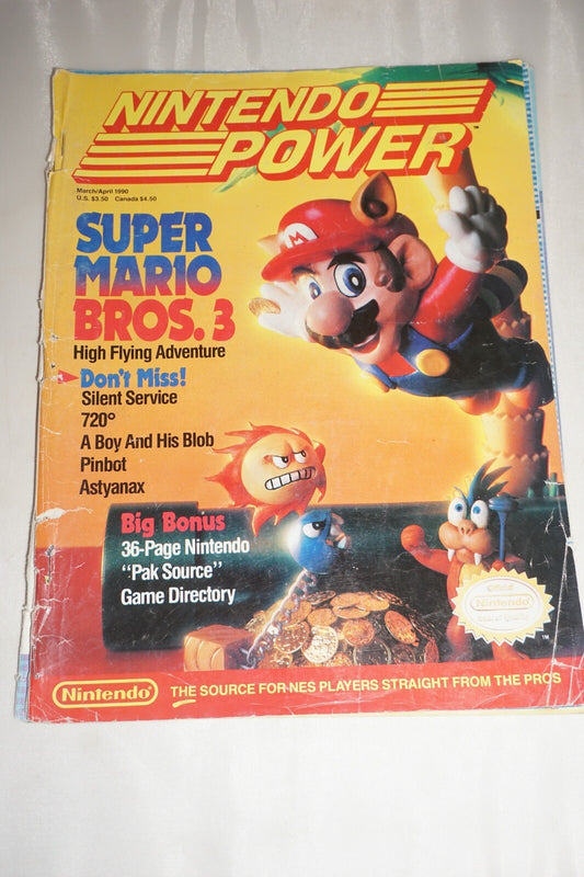 March/April 1990 Super Mario Bros 3 Nintendo Power Magazine #8 Map Tips