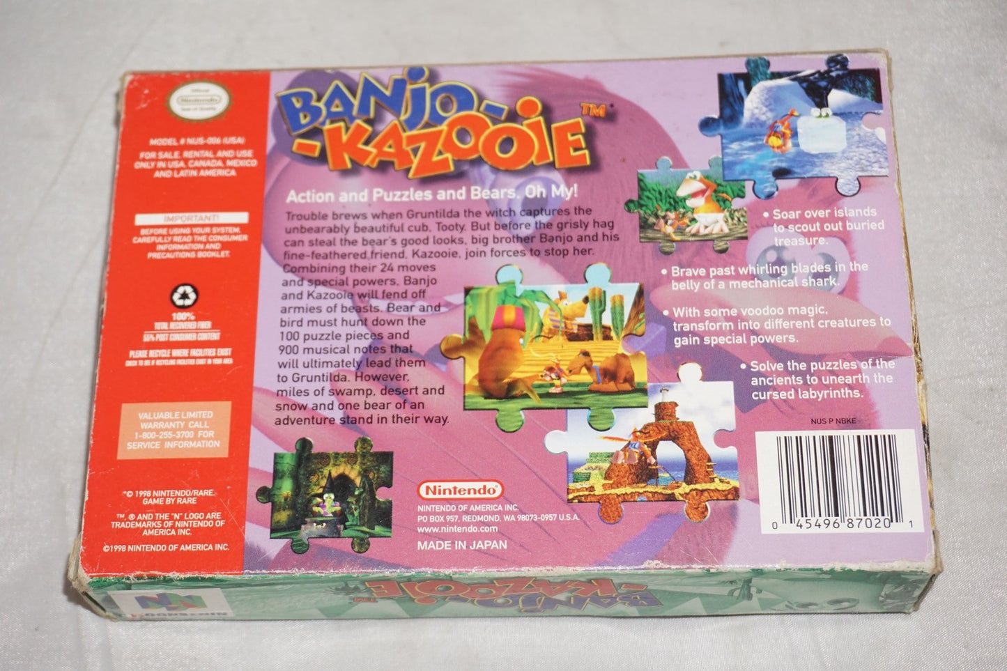 Banjo Kazooie (Nintendo 64 N64) Complete in Box CIB