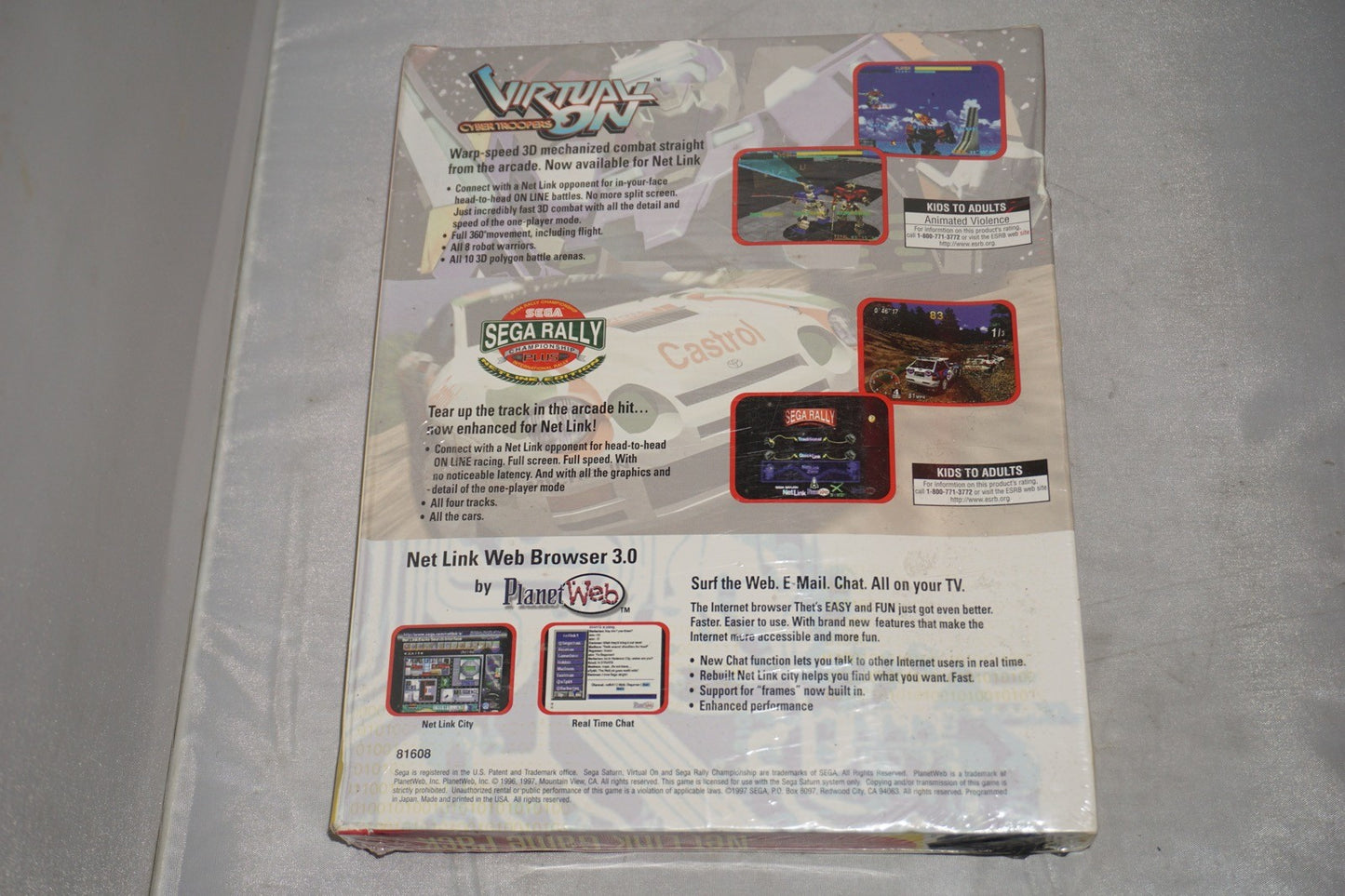 Netlink Game Pack (Sega Saturn) NEW Sealed Virtual On Sega Rally