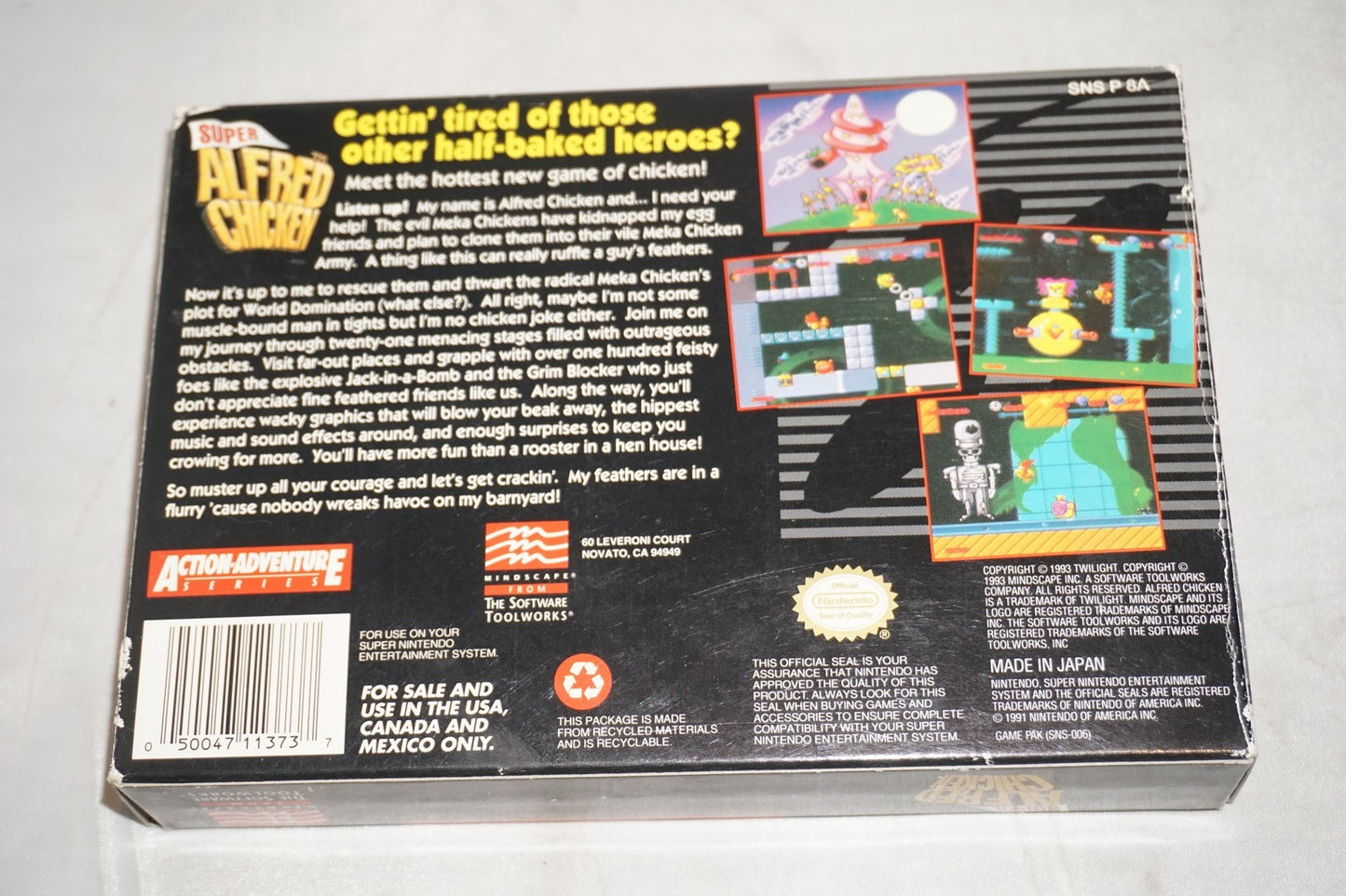 Super Alfred Chicken (Super Nintendo SNES) Complete in Box CIB
