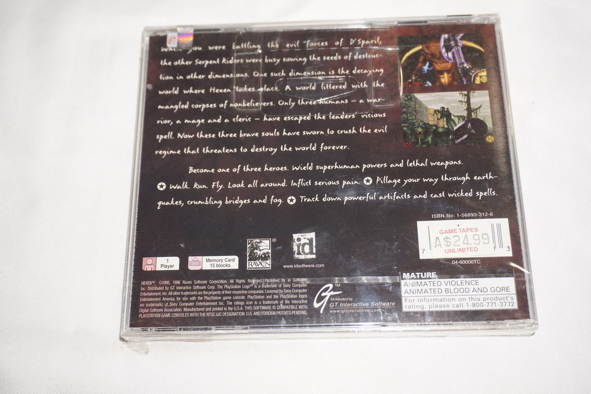 Hexen (Sony Playstation 1 ps1) NEW Sealed