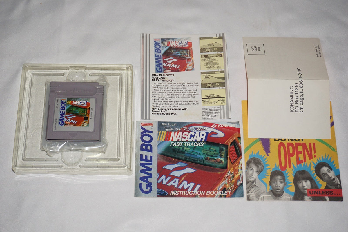 Bill Elliott’s Nascar Fast Track (Nintendo Game Boy) Complete in Box w/ Reg CIB