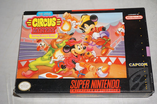 Great Circus Mystery (Super Nintendo SNES) Complete in Box CIB