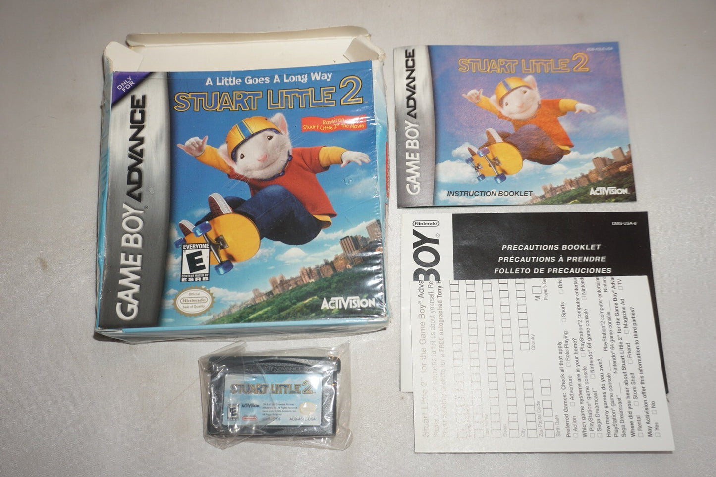 Stuart Little 2 (Nintendo Gameboy Advance Game Boy GBA) Complete CIB