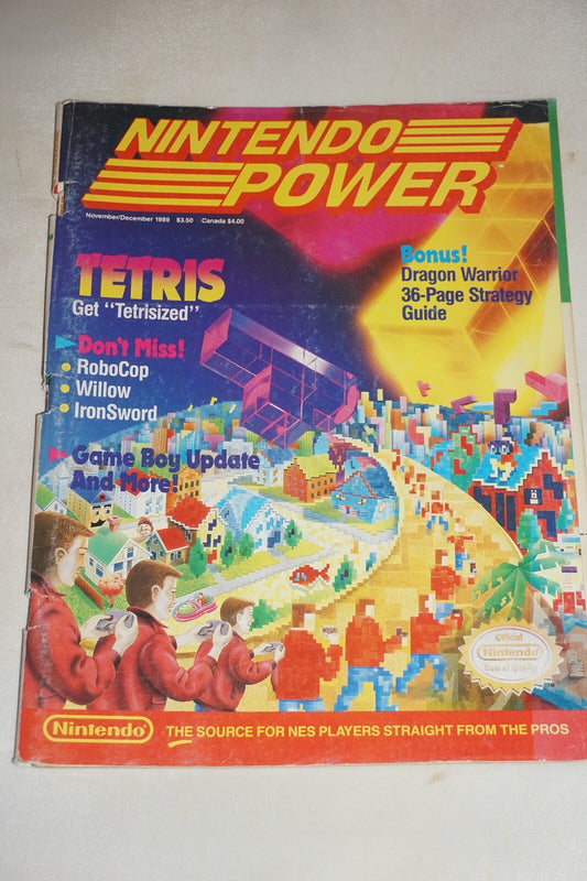 November/December 1989 Tetris Nintendo Power Magazine #3 Poster Guide