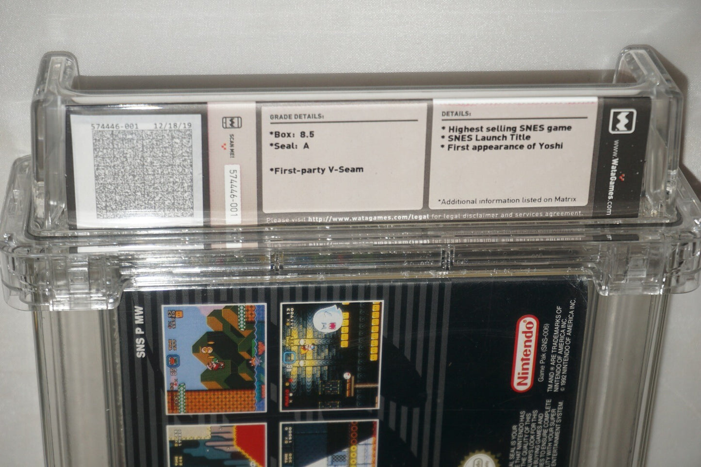 Super Mario World Original Super Nintendo SNES NEW Sealed WATA 8.5 A First Print