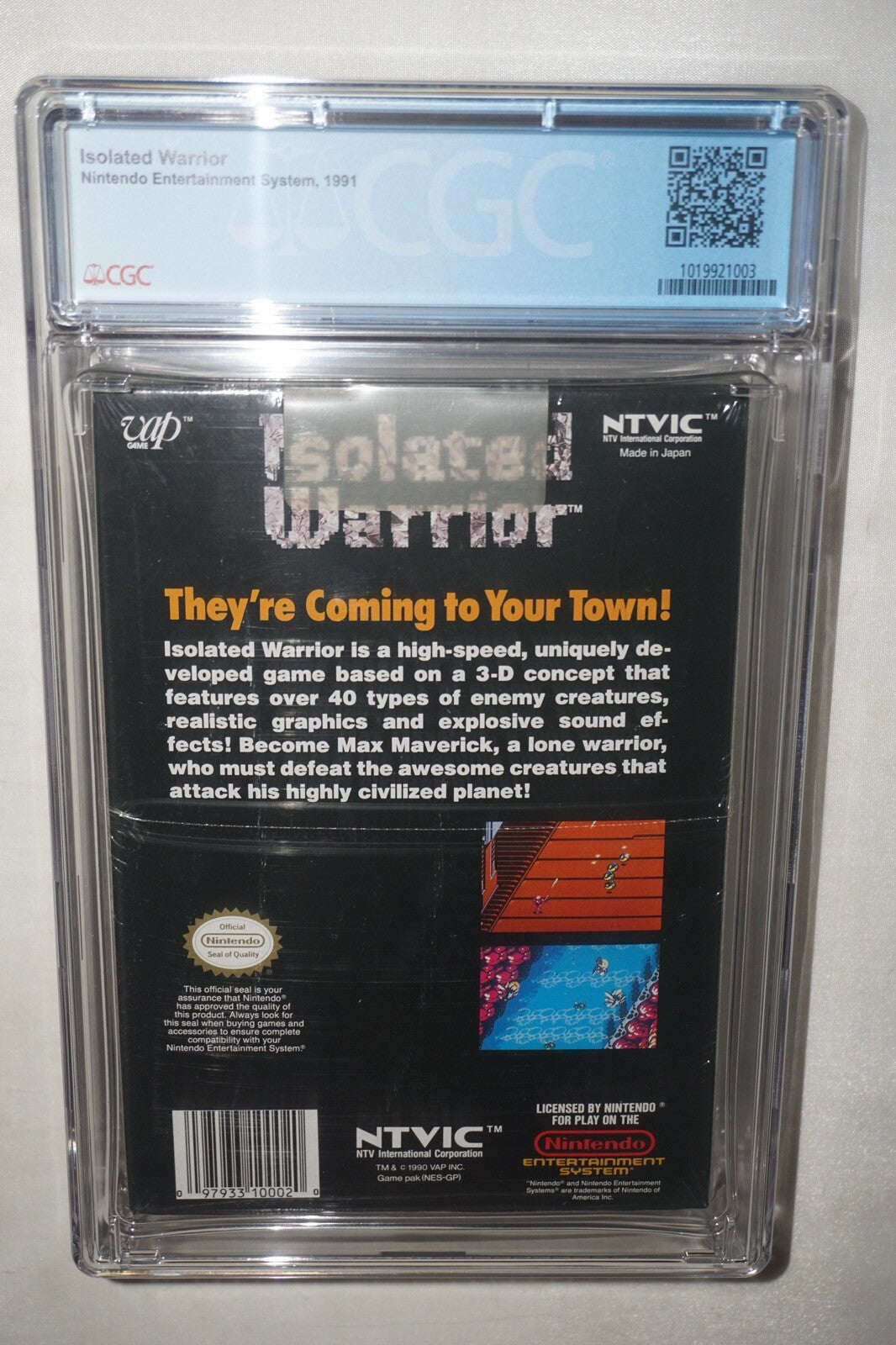 Isolated Warrior (Nintendo NES) CGC 9.8 A+ NEW Sealed